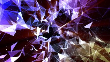 Pleksus temelinde 3D işleme arka plan. Teknolojik yüzeyler bir futuristik geometrik ve bilimsel geçmişi olan iç içe geçmiş bulunmaktadır