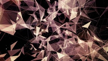 Pleksus temelinde 3D işleme arka plan. Teknolojik yüzeyler bir futuristik geometrik ve bilimsel geçmişi olan iç içe geçmiş bulunmaktadır