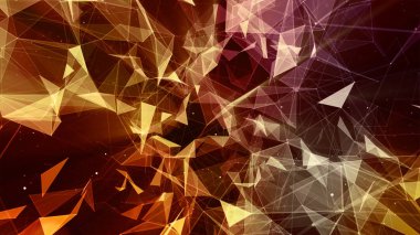 Pleksus temelinde 3D işleme arka plan. Teknolojik yüzeyler bir futuristik geometrik ve bilimsel geçmişi olan iç içe geçmiş bulunmaktadır