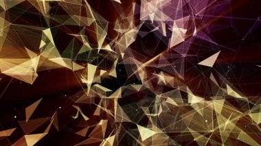 Pleksus temelinde 3D işleme arka plan. Teknolojik yüzeyler bir futuristik geometrik ve bilimsel geçmişi olan iç içe geçmiş bulunmaktadır