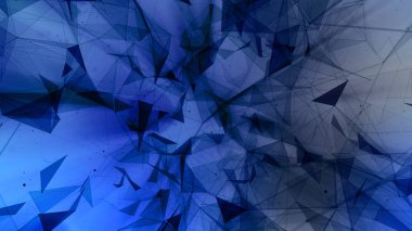 Pleksus temelinde 3D işleme arka plan. Teknolojik yüzeyler bir futuristik geometrik ve bilimsel geçmişi olan iç içe geçmiş bulunmaktadır