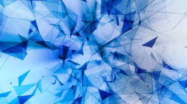 Pleksus temelinde 3D işleme arka plan. Teknolojik yüzeyler bir futuristik geometrik ve bilimsel geçmişi olan iç içe geçmiş bulunmaktadır
