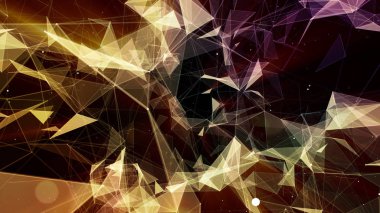 Pleksus temelinde 3D işleme arka plan. Teknolojik yüzeyler bir futuristik geometrik ve bilimsel geçmişi olan iç içe geçmiş bulunmaktadır