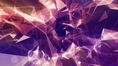 Pleksus temelinde 3D işleme arka plan. Teknolojik yüzeyler bir futuristik geometrik ve bilimsel geçmişi olan iç içe geçmiş bulunmaktadır