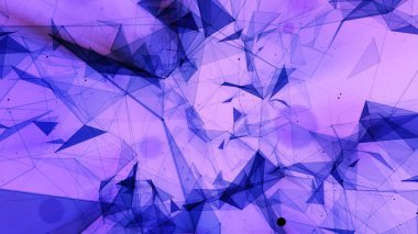 Pleksus temelinde 3D işleme arka plan. Teknolojik yüzeyler bir futuristik geometrik ve bilimsel geçmişi olan iç içe geçmiş bulunmaktadır
