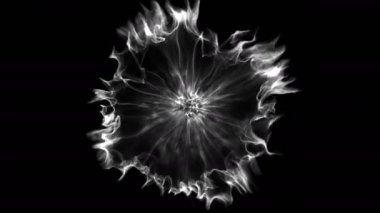 3D duman patlama shockwave etkisi ve farklı dalga siyah arka plan üzerine izole. soyut duman patlama animasyon. En iyi fotoğraf makinesi görünümünü yukarıda