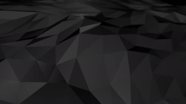 Abstract Polygonal Space Low Poly Connecting Surface Futuristic Hud Background — Stock Video