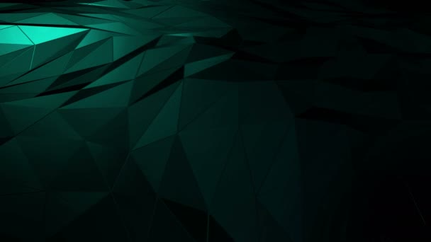 Abstract Polygonal Space Low Poly Connecting Surface Futuristic Hud Background — Stock Video