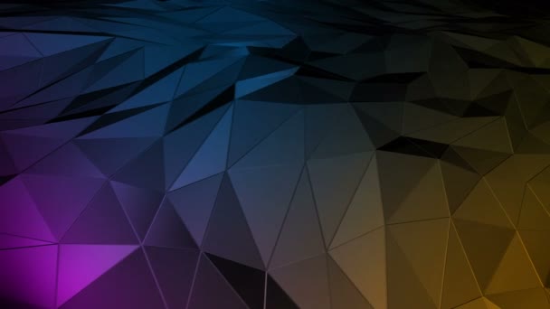 Abstract Polygonal Space Low Poly Connecting Surface Futuristic Hud Background — Stock Video
