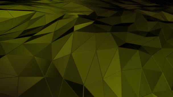 Abstract Polygonal Space Low Poly Connecting Surface Futuristic Hud Background — Stock Video