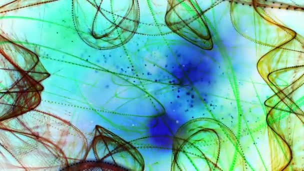 Işleme Arka Plan Üzerinde Animasyonlu Parçacıklar Dayalı Renk Degradesi Parçacıklar — Stok video