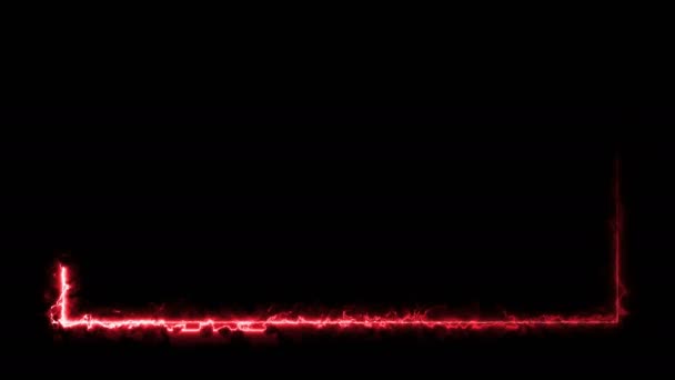 Abstract Bright Neon Frame Movement Luminous Neon Line Rectangular Path — Stock Video