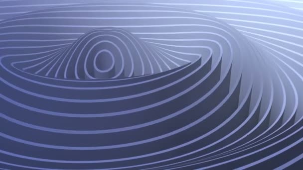 抽象波的波动性 来自平面的空间波纹 具有最大振幅的震中的环波运动 明亮而充满活力的抽象背景 — 图库视频影像