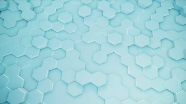 Sanal uzayda soyut altıgen geometrik yüzeylerin 3d görüntülenmesi