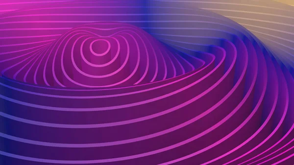 Oscillations and ripples of abstract waves in space. Bright abstract background. Looped — Stock Photo, Image