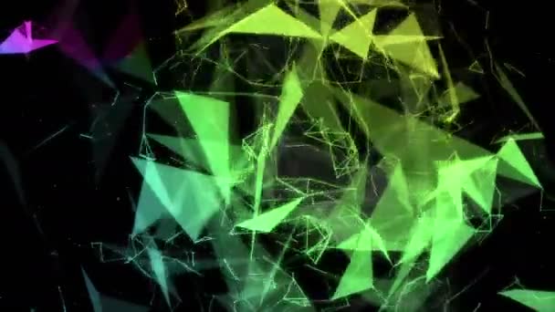 Плексична Абстрактна Мережа Передумови Наукових Ділових Технологій Веб Концепція Онлайн — стокове відео