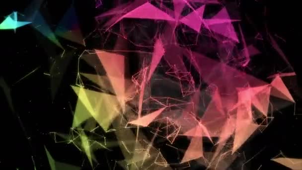 Плексична Абстрактна Мережа Передумови Наукових Ділових Технологій Веб Концепція Онлайн — стокове відео