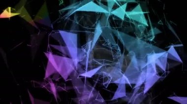 Plexus soyut ağı. Bilimsel ve iş teknolojileri için arka plan. İnternet konsepti bağlantı ve iletişim formları. Döngülü