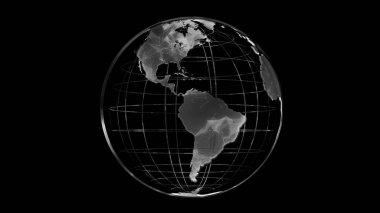 Soyut biçimlendirilmiş gezegen küresinin 3 boyutlu görüntüsü. Dünya gezegeninin yaratıcı ve teknolojik tasarımı. İçeriğinizi dekore edecek parlak ve renkli tasarım ögesi veya arkaplan