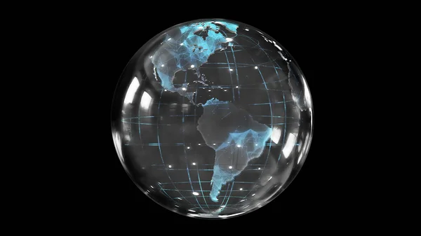 Representación Globo Planetario Estilizado Abstracto Diseño Creativo Tecnológico Del Planeta —  Fotos de Stock