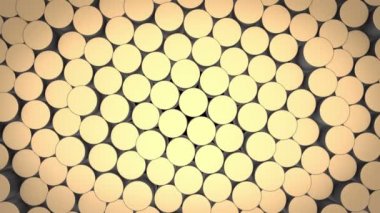 Sanal uzayda soyut silindirik geometrik yüzeyler. Rastgele yerleştirilmiş geometrik şekiller. Silindirlerden yapılmış parlak ve güzel bir arkaplan