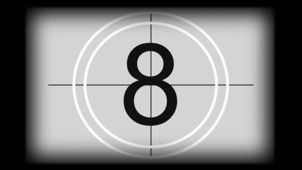 Monochromer Universeller Countdown Film Countdown Von Auf Gestaltungselement Des Alten — Stockvideo