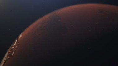 Mars 'ı dünyalaştırma süreci. Kızıl Gezegen 'in insanlığın kolonileşmesinin bir sonucu olarak atmosfer ve bulutların aşamalı görünümü. Bu görüntünün elementleri NASA tarafından desteklenmektedir