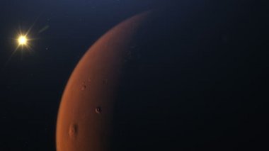 Mars 'ı dünyalaştırma süreci. Kızıl Gezegen 'in insanlığın kolonileşmesinin bir sonucu olarak atmosfer ve bulutların aşamalı görünümü. Bu görüntünün elementleri NASA tarafından desteklenmektedir