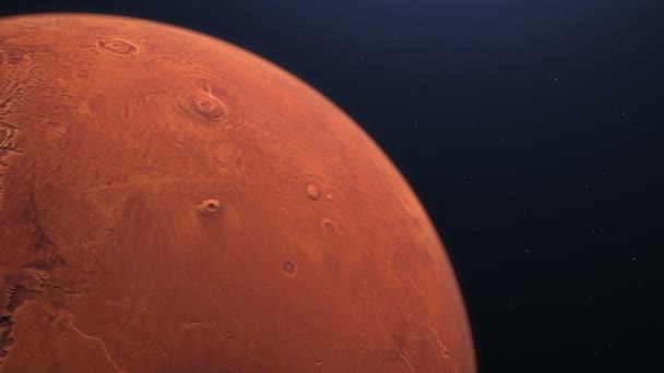 火星形成的过程 大气和云的分阶段出现是人类殖民红色星球的结果 美国航天局提供的这一图像的要素 — 图库视频影像