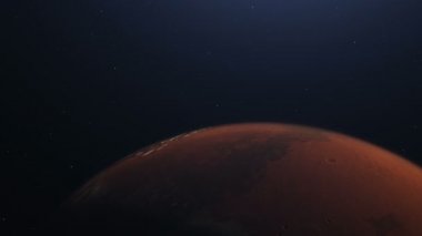 Mars 'ı dünyalaştırma süreci. Kızıl Gezegen 'in insanlığın kolonileşmesinin bir sonucu olarak atmosfer ve bulutların aşamalı görünümü. Bu görüntünün elementleri NASA tarafından desteklenmektedir