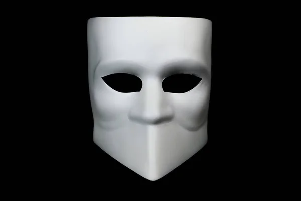 Máscara branca veneziana masculino — Fotografia de Stock