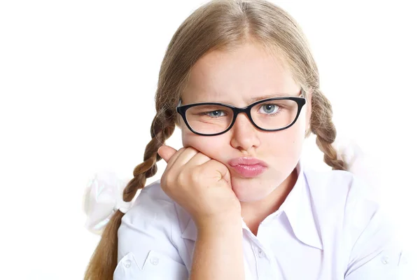 Retrato de adolescente colegiala emocional — Foto de Stock