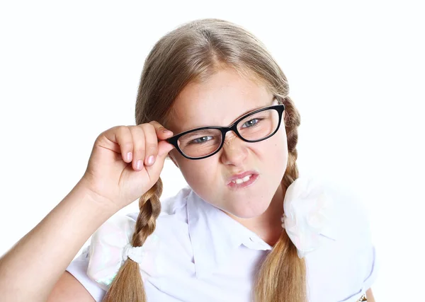 Retrato de adolescente colegiala emocional — Foto de Stock