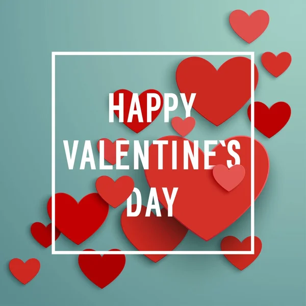 Листівка до Дня святого Валентина з повітряними кульками у формі серця . — стоковий вектор