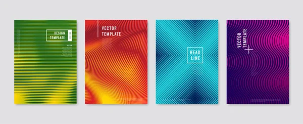 Colorful halftone flyers. Vector Graphics