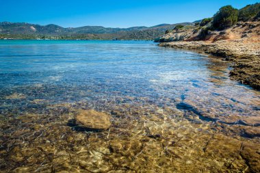 Malfatano beach Güney Sardinya