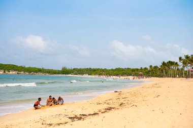 Punta Cana, Dominik Cumhuriyeti - 22 Mayıs 2017: kumsal görünümünü. Metin için yer kopyalayın.                       