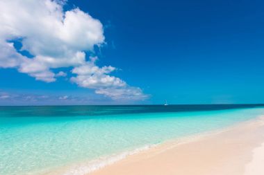 Kumlu plaj Playa cennet, ada, Cayo Largo, Küba. Metin için yer kopyalayın.