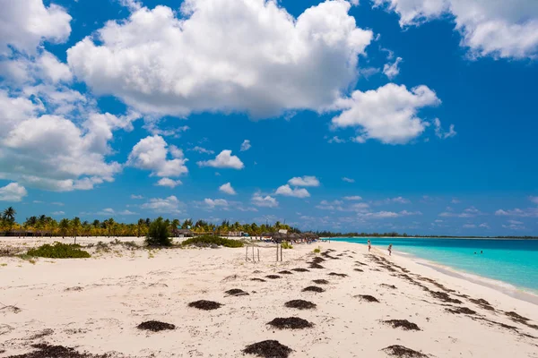 Sandy beach Playa Paradise of the island of Cayo Largo, Cuba. Copy space for text. — Stock Photo, Image