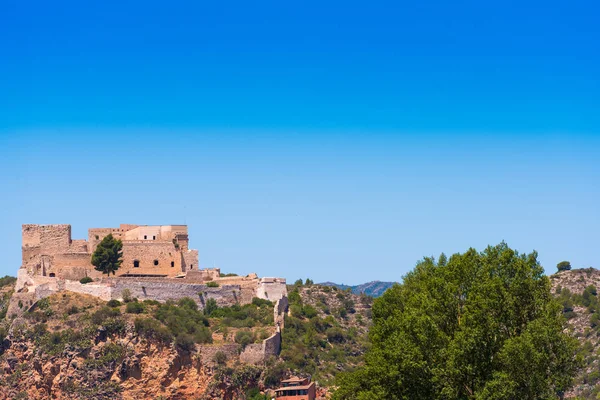 Miravet Kalesi, Tarragona, Catalunya, İspanya'nın sayısı. Metin için yer kopyalayın.