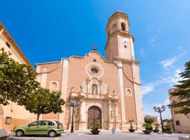 Parish Kilisesi Santa Maria Assumpta Les Borges del Camp, Tarragona, Catalunya, İspanya. Metin için yer kopyalayın.