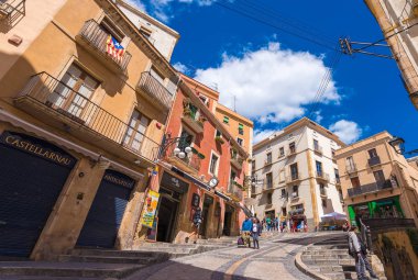 Tarragona, İspanya - 1 Mayıs 2017: Old Town görünümünü. Metin için yer kopyalayın.