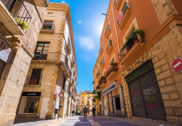 Tarragona, İspanya - 1 Mayıs 2017: Old Town görünümünü. Metin için yer kopyalayın.