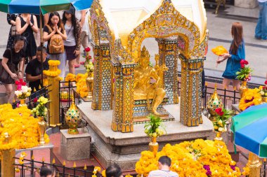 Bangkok, Tayland - 28 Kasım 2016: Dört Brahma heykeli.