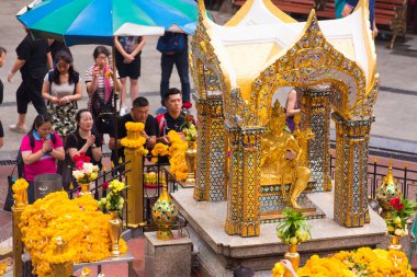 Bangkok, Tayland - 28 Kasım 2016: Dört Brahma heykeli.