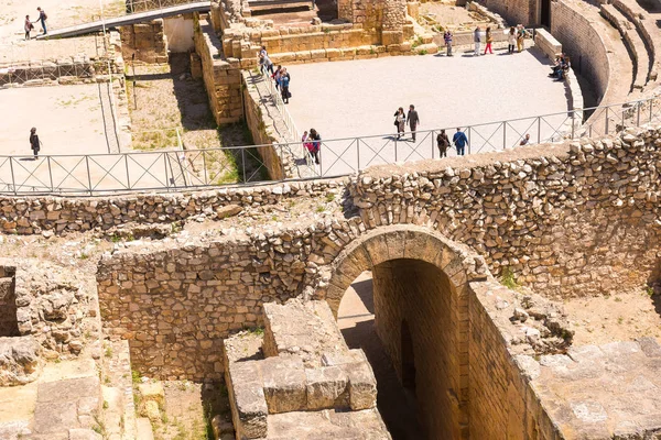 Tarragona, Spanyolország - 2017. május 1.: Kilátás nyílik az ősi római amfiteátrum. — Stock Fotó