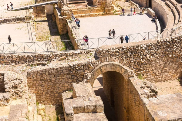 Tarragona, İspanya - 1 Mayıs 2017: Antik Roma amfi tiyatro görünümünü. — Stok fotoğraf