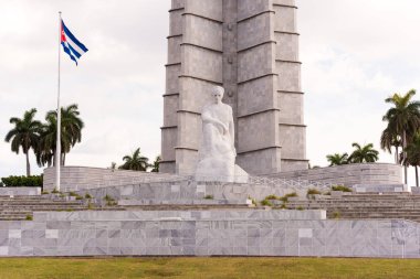 Küba, Havana - 5 Mayıs 2017: Jose Marti anıt bakış. Metin için yer kopyalayın. 