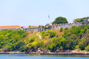 Kale, Havana, Küba'da görünümünü. Metin için yer kopyalayın. 