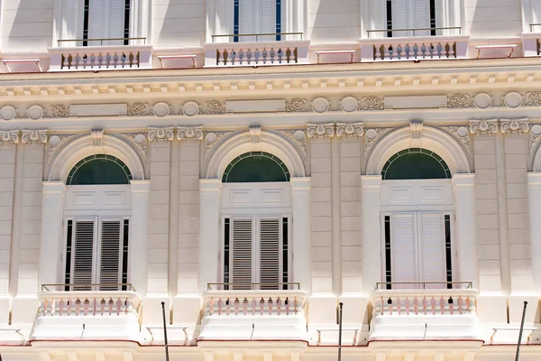 Facade of the building, Cuba, Havana. Close-up.